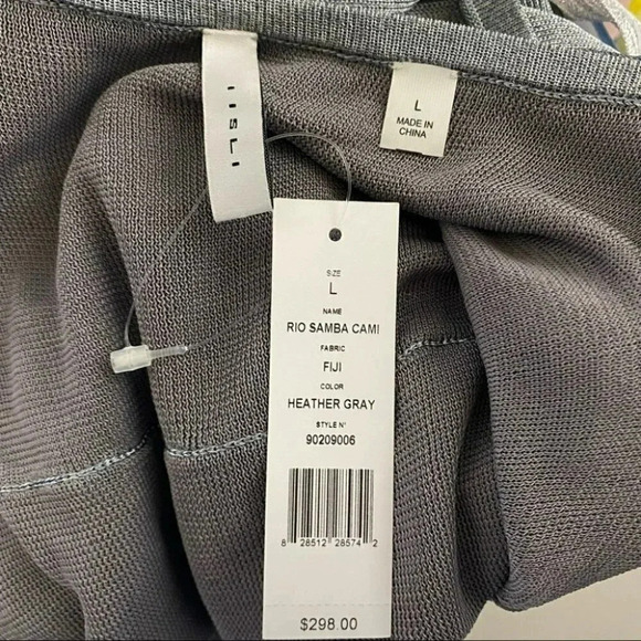 IISLI Rio Samba Cami L metallic silver tiered top New - Picture 6 of 7